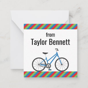 Kleurrijke Fiets Cadeaubriefkaarten Notitiekaartje