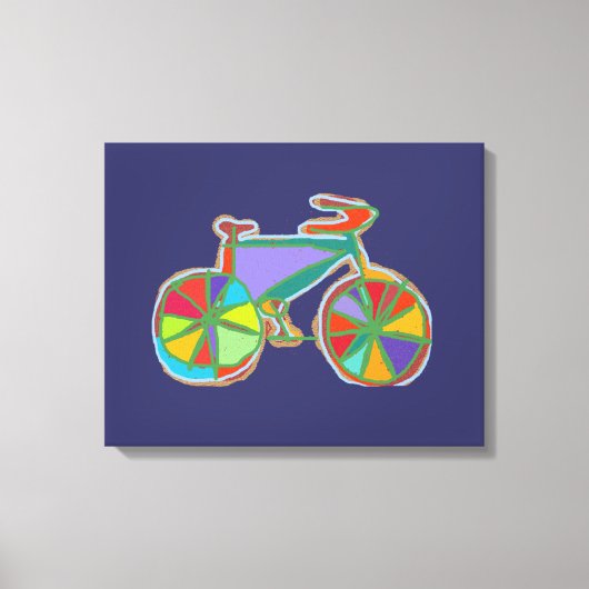 kleurrijke fiets decor canvas afdruk (Voorkant)