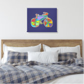 kleurrijke fiets decor canvas afdruk (Insitu (Slaapkamer))