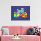 kleurrijke fiets decor canvas afdruk (Insitu (Woonkamer))