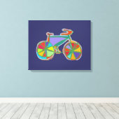 kleurrijke fiets decor canvas afdruk (Insitu (Houten vloer))