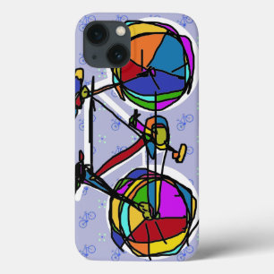 kleurrijke fiets - gelukkige kunst iPhone 13 hoesje