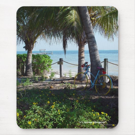 Kleurrijke fiets & Ocean Mousepad Muismat (Voorkant)