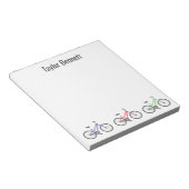 Kleurrijke fietsen Aangepast, aangepast Notitieblo Notitieblok (Schuin)