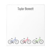 Kleurrijke fietsen Aangepast, aangepast Notitieblo Notitieblok (Voorkant)