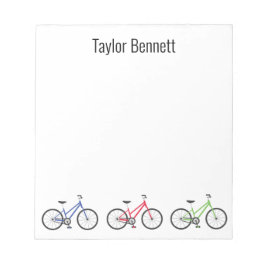 Kleurrijke fietsen Aangepast, aangepast Notitieblo Notitieblok