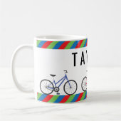 Kleurrijke fietsen Aangepaste persoonlijke muis Koffiemok (Links)