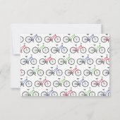 Kleurrijke fietsen Aangepaste persoonlijke notitie Bedankkaart (Achterkant)