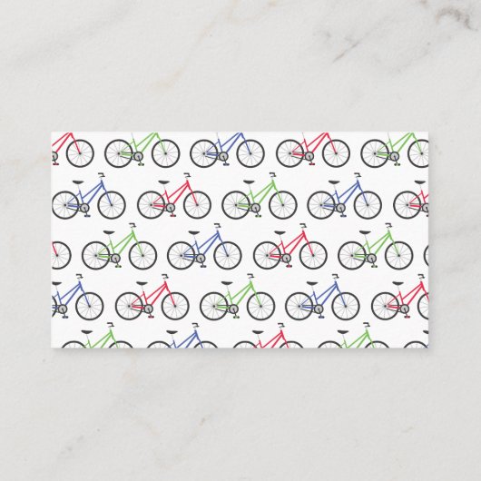Kleurrijke fietsen - Aangepaste visitekaartjes (Achterkant)