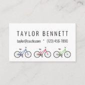 Kleurrijke fietsen - Aangepaste visitekaartjes (Voorkant)