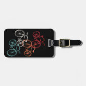 Kleurrijke fietsen bagagelabel (Voorkant horizontaal)