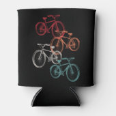 Kleurrijke fietsen blikjeskoeler (Voorkant)