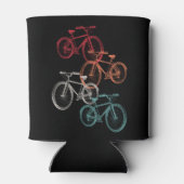 Kleurrijke fietsen blikjeskoeler (Achterkant)