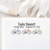 Kleurrijke fietsen Etiketten van het Adres van de  (Insitu)