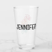 Kleurrijke fietsen glas (Achterkant)