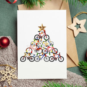 Kleurrijke Fietsen Kerstboom Ornament Cadeaus Kaart