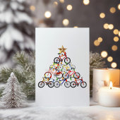 Kleurrijke Fietsen Kerstboom Ornament Gifts Kaart