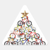 Kleurrijke Fietsen Kerstboom Ornament Gifts Sticker (Voorkant)