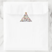Kleurrijke Fietsen Kerstboom Ornament Gifts Sticker (Tas)
