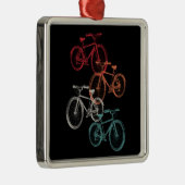 Kleurrijke fietsen metalen ornament (Rechts)