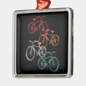 Kleurrijke fietsen metalen ornament (Links)