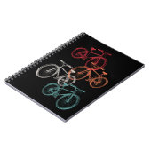 Kleurrijke fietsen notitieboek (Linkerzijde)