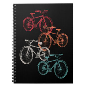 Kleurrijke fietsen notitieboek