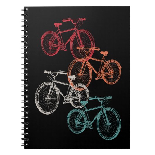 Kleurrijke fietsen notitieboek (Voorkant)