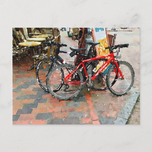 Kleurrijke fietsen op het Sidewalk Briefkaart (Voorkant)