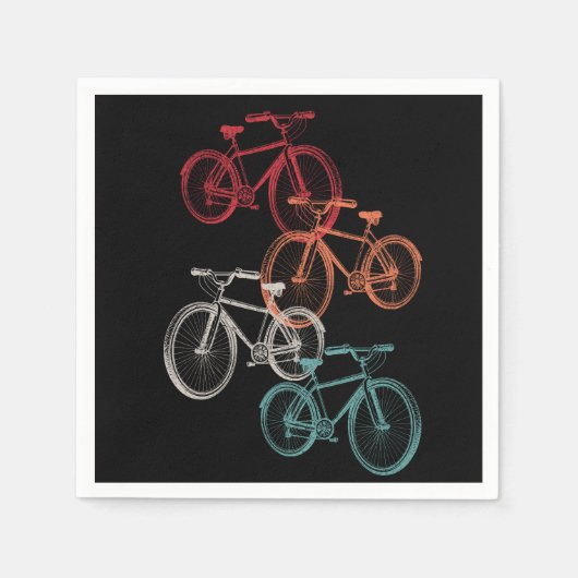 Kleurrijke fietsen servet (Voorkant)