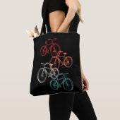 Kleurrijke fietsen tote bag (Dichtbij)