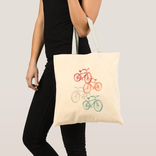 Kleurrijke fietsen tote bag (Voorkant (product))