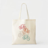 Kleurrijke fietsen tote bag (Voorkant)