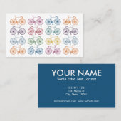 Kleurrijke fietsen Visitekaartjes fietsen (Voorkant / Achterkant)