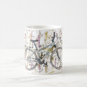 Kleurrijke fietsentekening koffiemok (Center)