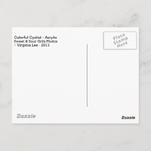 Kleurrijke fietser - Acryl schilderij (Kaart) Briefkaart