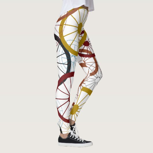 Kleurrijke fietswielen leggings (Rechts)