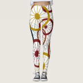 Kleurrijke fietswielen leggings (Voorkant)