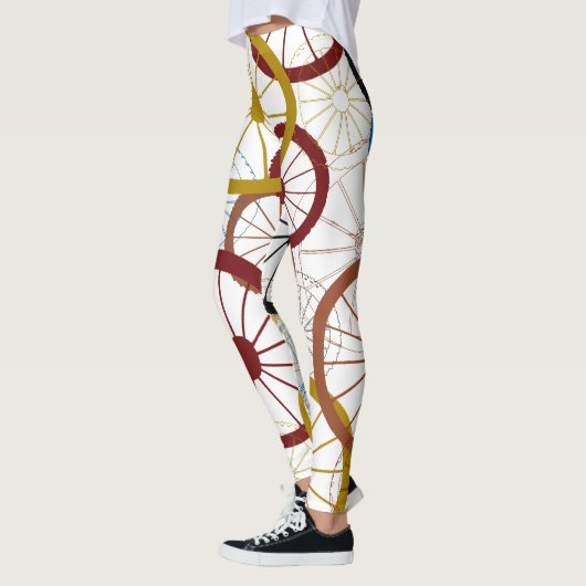 Kleurrijke fietswielen leggings (Links)
