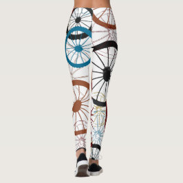 Kleurrijke fietswielen leggings