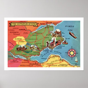 Kleurrijke Fife Scotland  Print