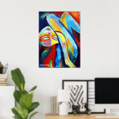 Kleurrijke fijne Prints - Afbeelding Vrouw (Thuiskantoor)