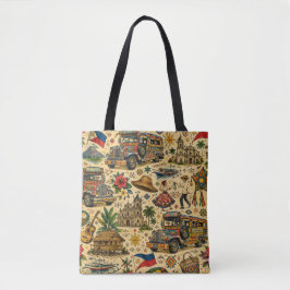 Kleurrijke Filipijnse Jeepney Filipijnen Erfgoed Tote Bag