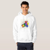 Kleurrijke Filmstrip Mannen Hoodie (Voorkant volledig)