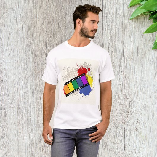 Kleurrijke Filmstrip Mannen T-shirt