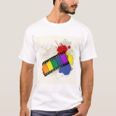 Kleurrijke Filmstrip Mannen T-shirt (Voorkant)