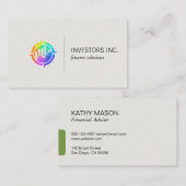 Kleurrijke financiële groei icoon | Investering Visitekaartje (Voorkant / Achterkant)