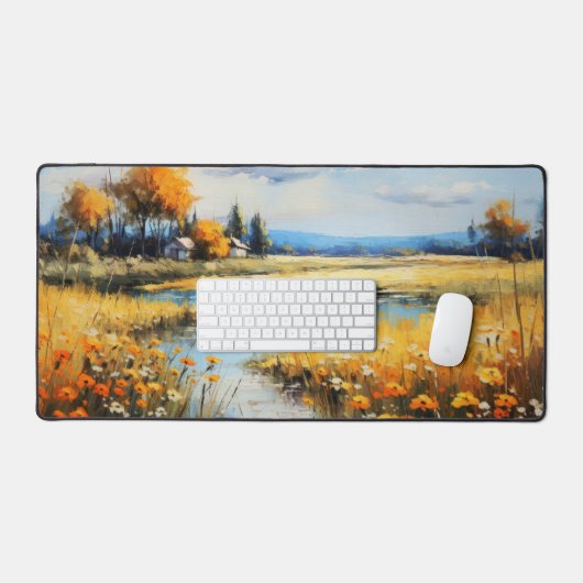 Kleurrijke Fine Art Zomerlandschap Bureaumat (Keyboard & Muis)