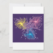Kleurrijke Fireworks-uitnodigingen Kaart (Voorkant)