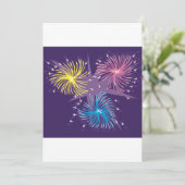 Kleurrijke Fireworks-uitnodigingen Kaart (Staand voorkant)